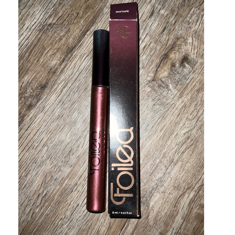 Makeup Geek Foiled Lip Gloss Mixtape Metallic High Shine Pigmented Liquid Boxed